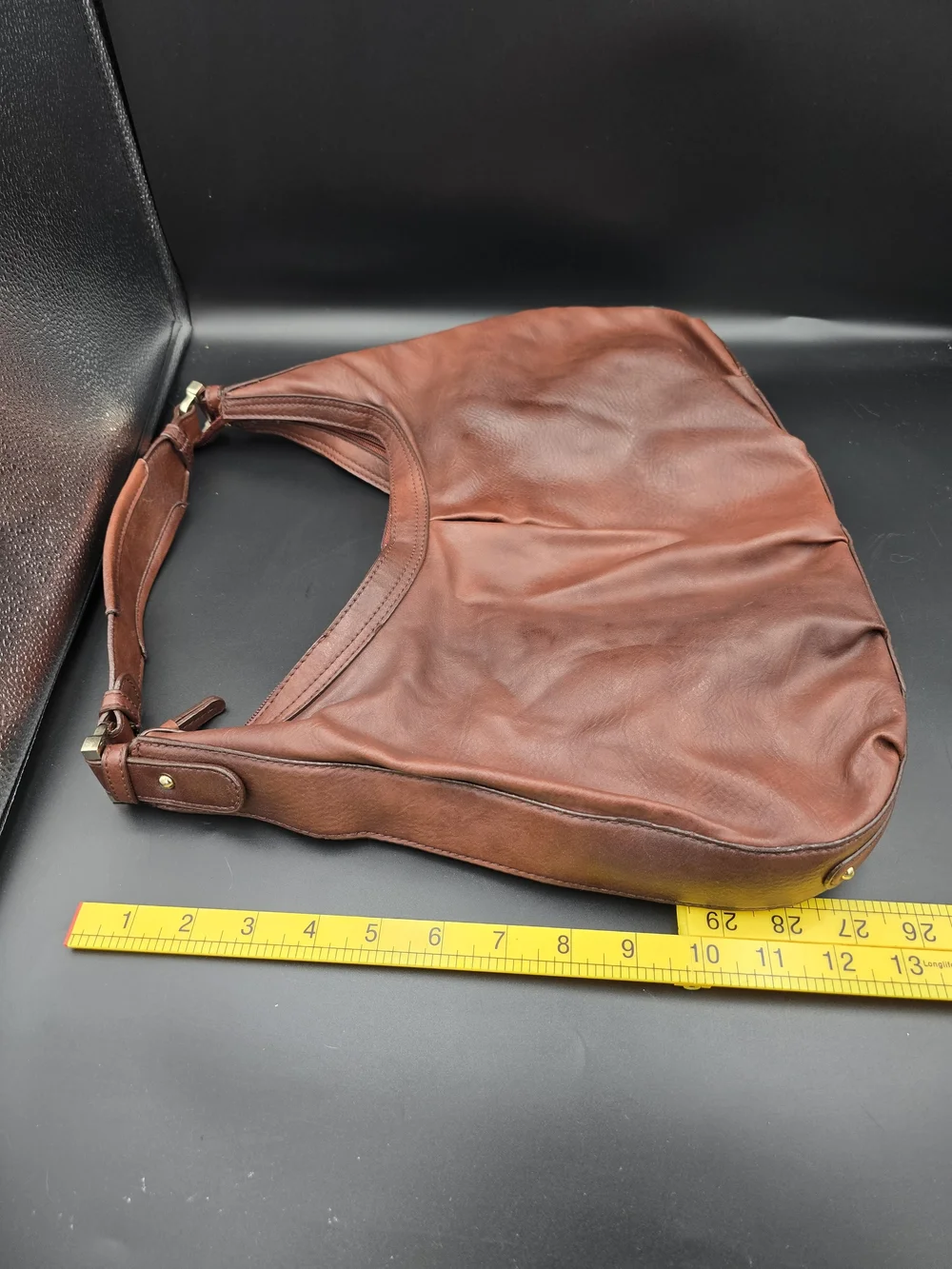 Liz Claiborne Chestnut Brown Leather Hobo Bag